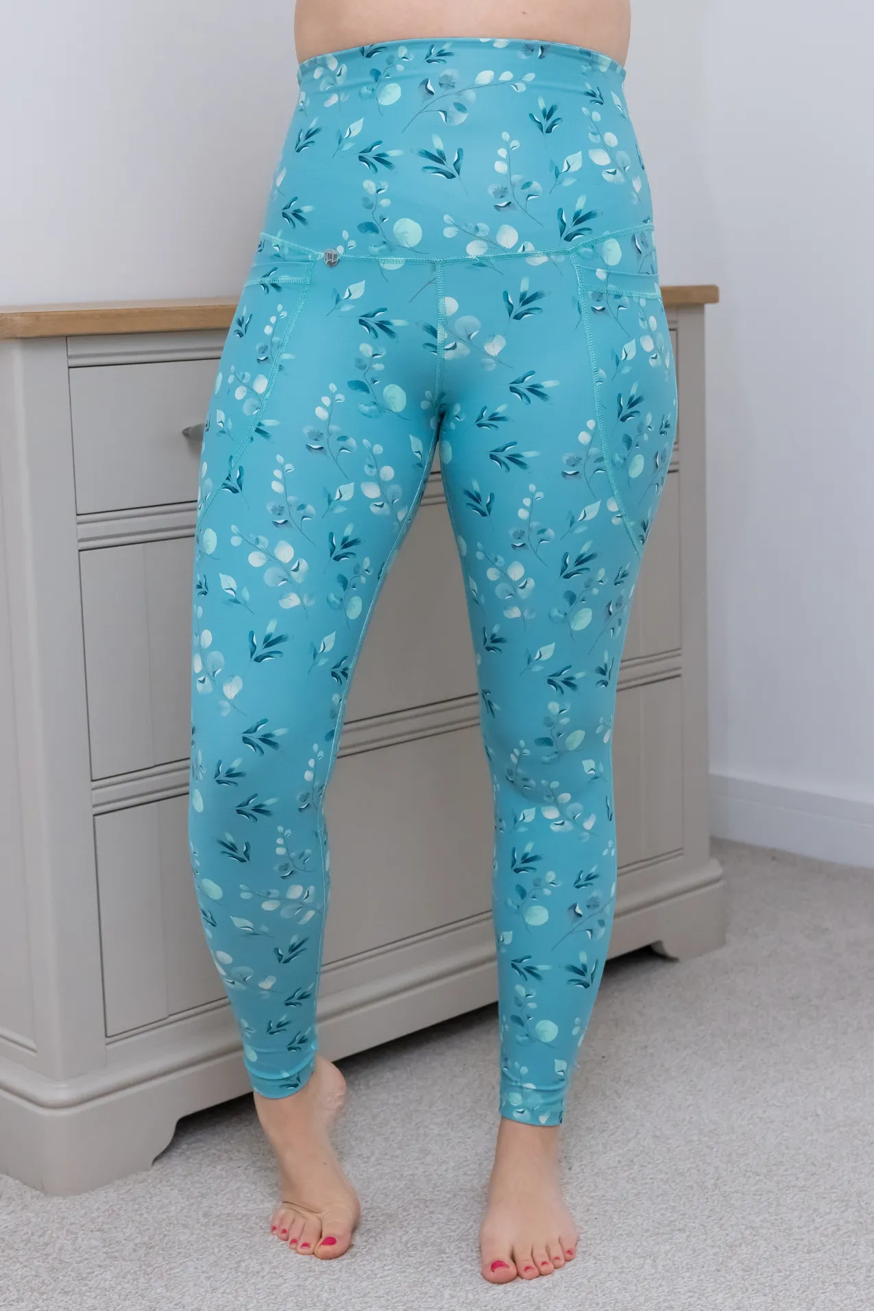 Tiffany Eucalyptus 2 Pocket Full Length Leggings