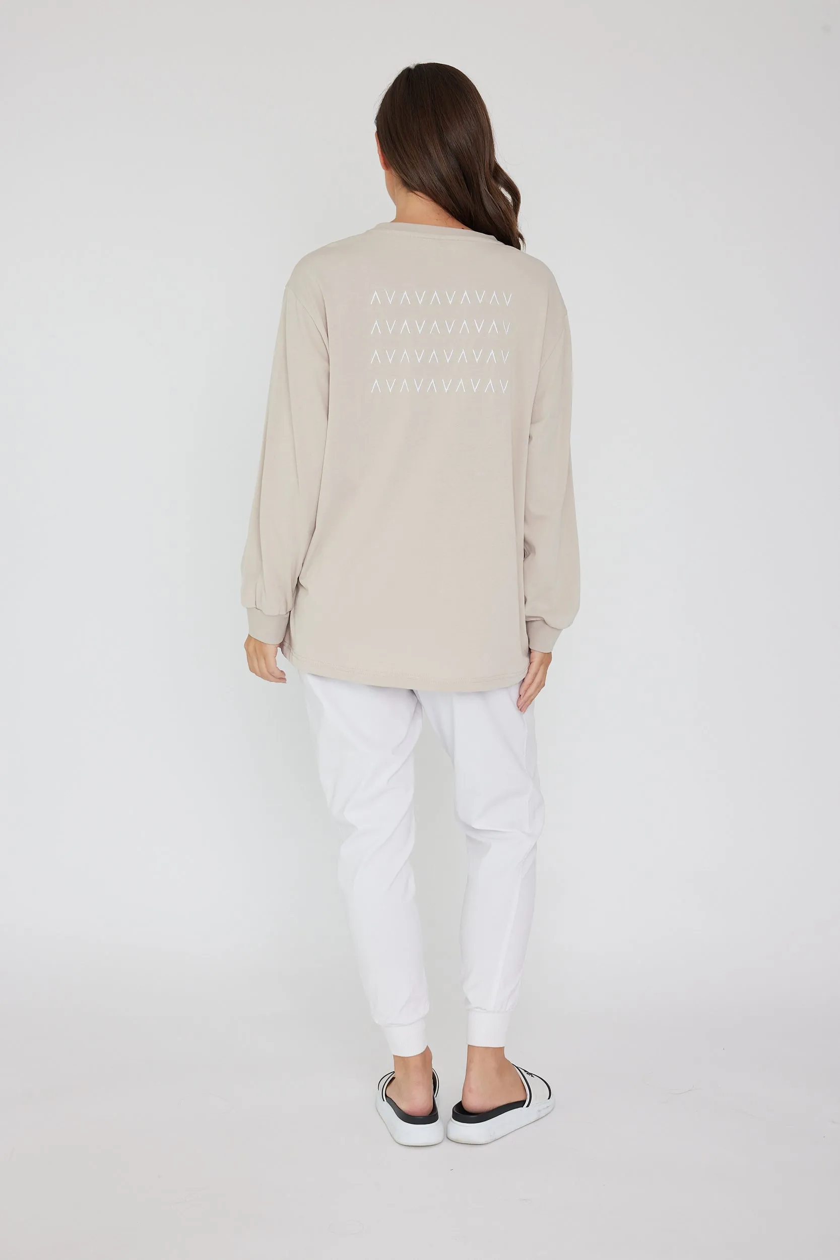 VANDAM Long Sleeve Top Stone