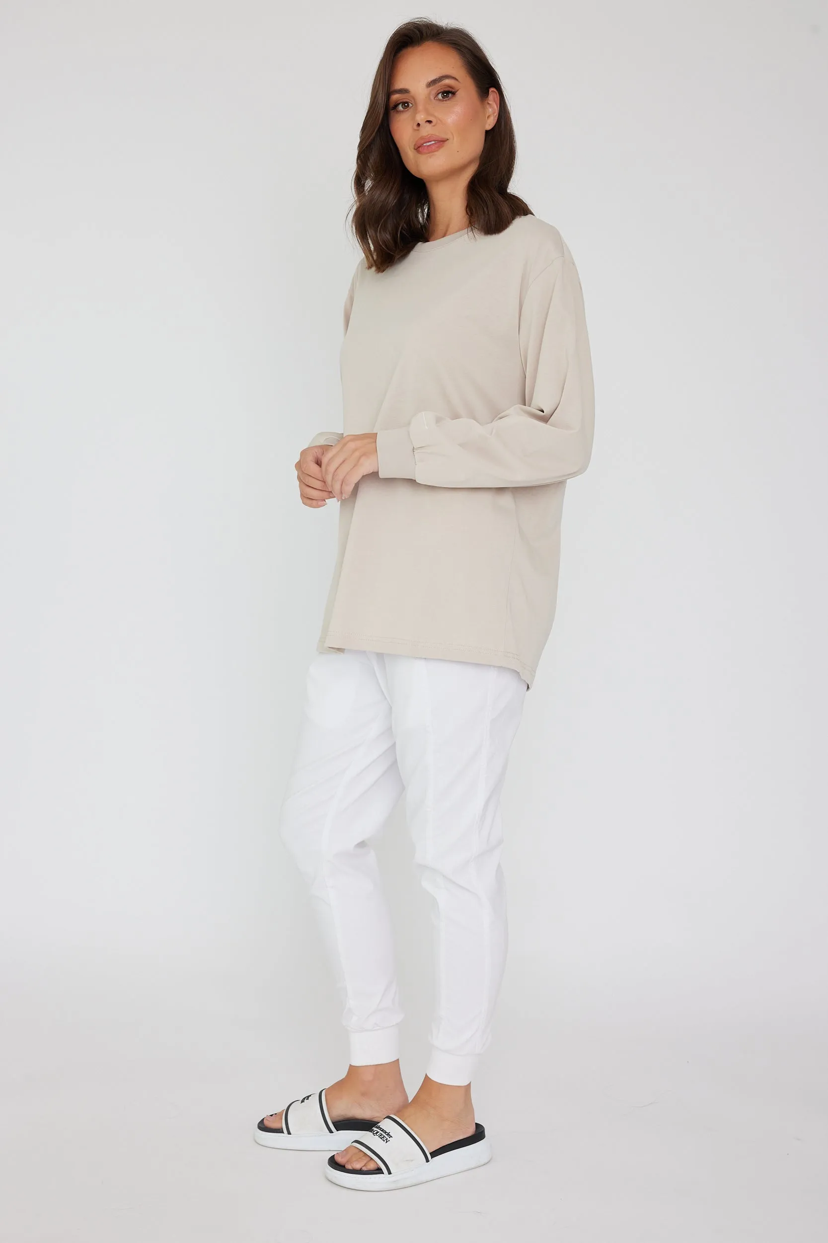 VANDAM Long Sleeve Top Stone
